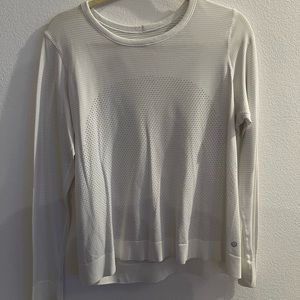 Lululemon white loose swift tech long sleeve